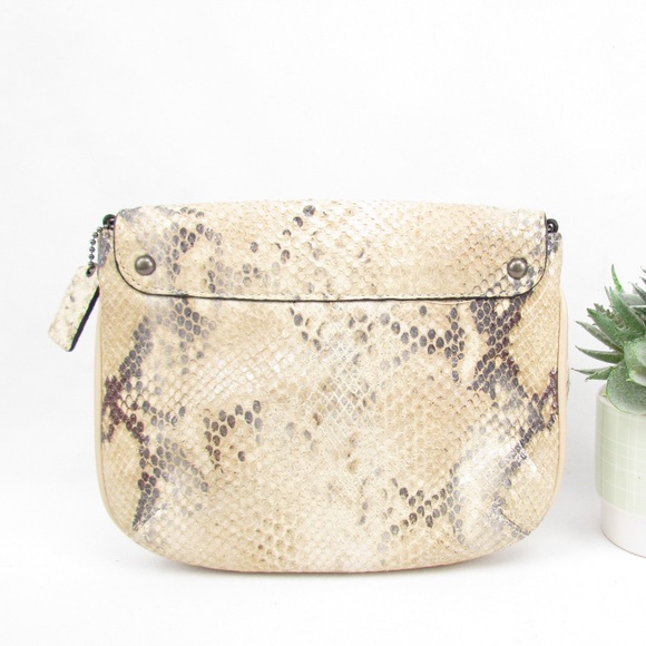 Coach Snakeskin Chain Strap Leather Crossbody Bag - Picture 4 of 7
